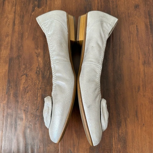 PAUL GREEN Rosette Ballet Flats in Silver Shimmer Suede Leather UK 7 US 9.5 - Picture 3 of 11